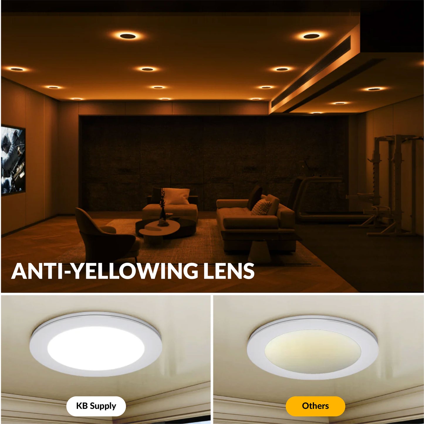 Recessed LED Lighting, 6 Inch, Slim, Wafer Thin, Night Light, Selectable CCT, 1500 Lumens