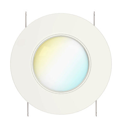 Recessed LED Retrofit Lighting, 5-6 Inch, Gimbal, 800 Lumens, Off White Trim, Selectable CCT