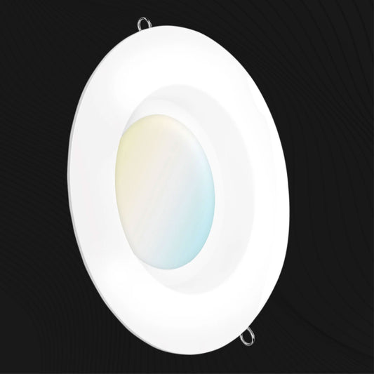 Recessed LED Retrofit Lighting, 5-6 Inch, Smooth, 965 Lumens, Selectable CCT (2700K-5000K)