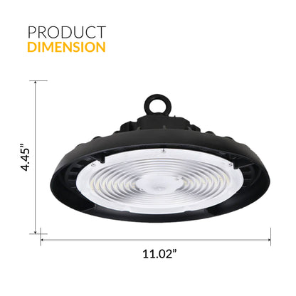 150w UFO LED High Bay 23300 Lumens, Adjustable Wattage & Selectable CCT 3500K-5000K