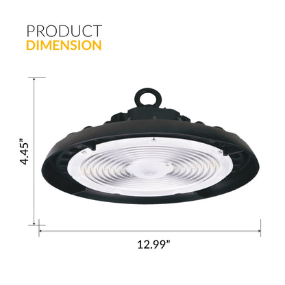 240w UFO LED High Bay 37200 Lumens, Adjustable Wattage & Selectable CCT 3500K-5000K