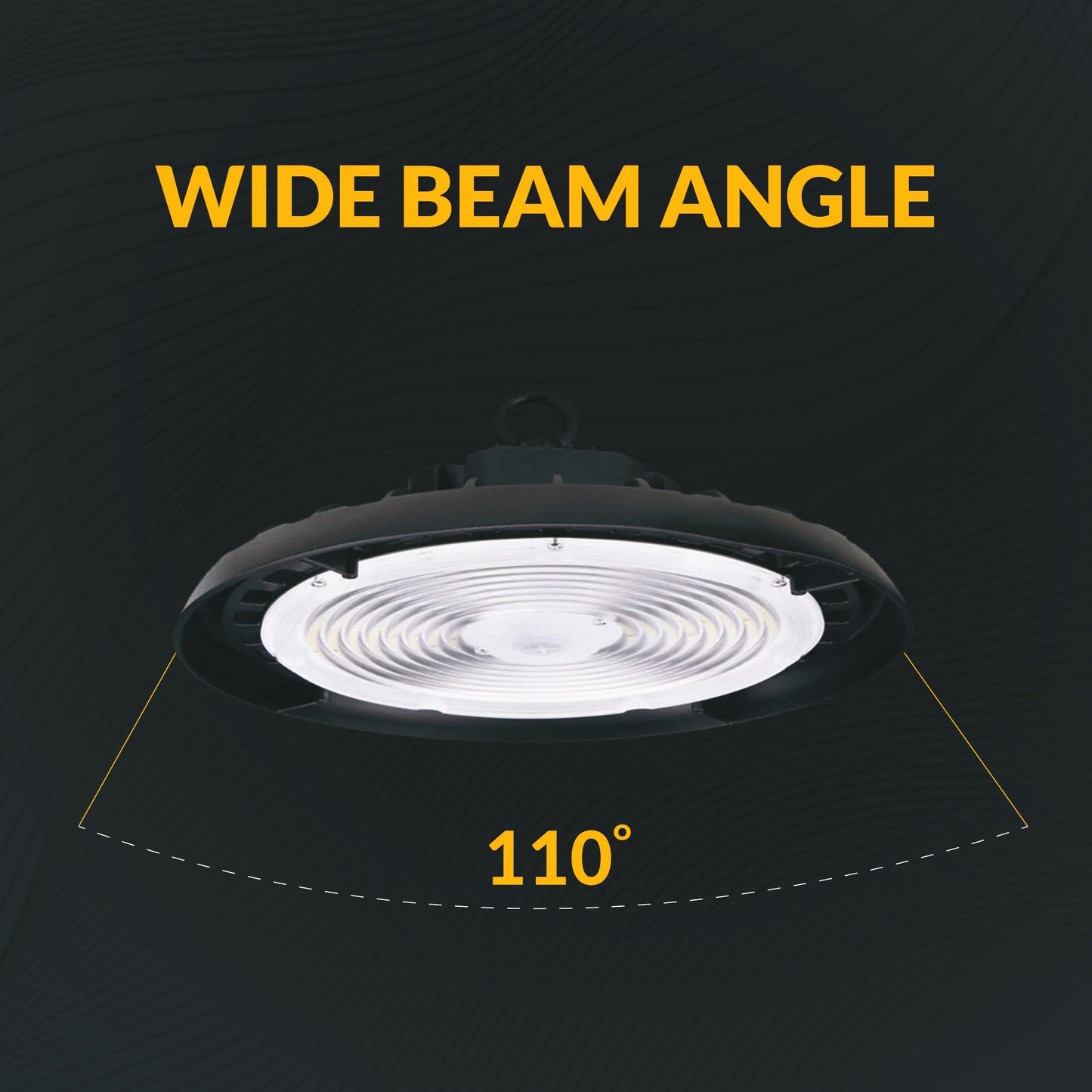 300w UFO LED High Bay 51100 Lumens, Adjustable Wattage & Selectable CCT 3500K-5000K