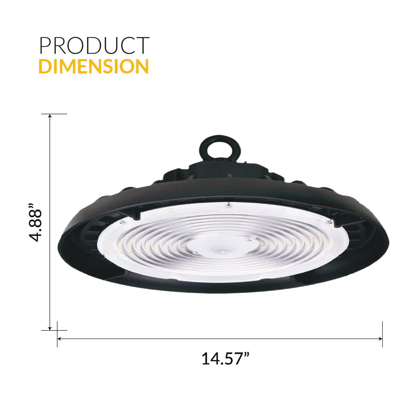 300w UFO LED High Bay 51100 Lumens, Adjustable Wattage & Selectable CCT 3500K-5000K